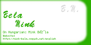 bela mink business card
